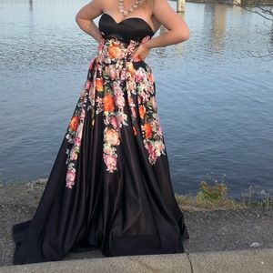 Prom dress corset from the back